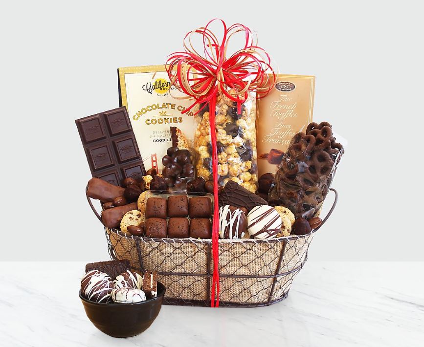 PANIER DE DELICES AU CHOCOLAT