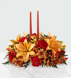 CENTRE DE TABLE AUTOMNE LUMINEUX