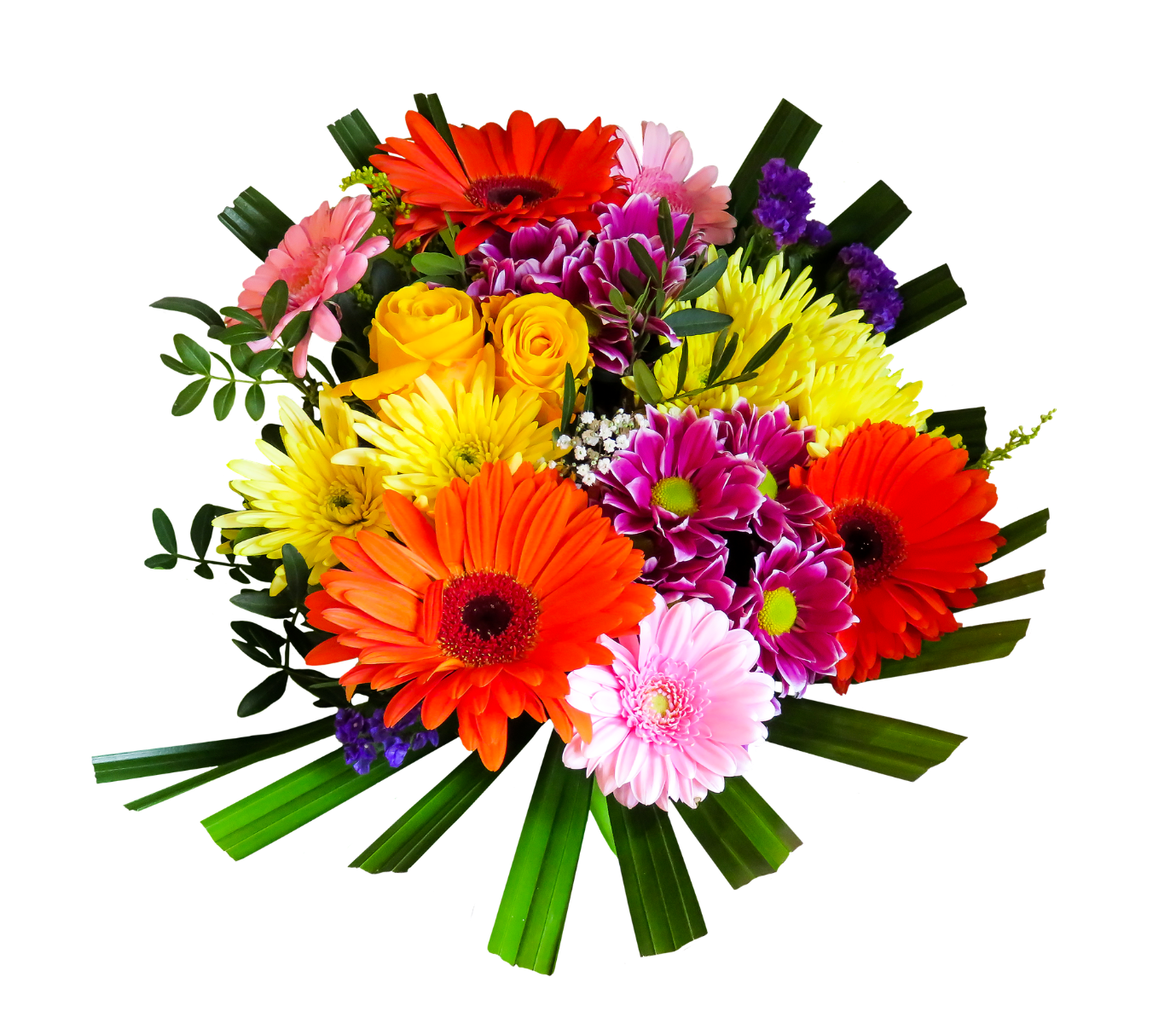 Bouquet selection de l'arc-en-ciel