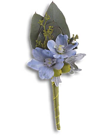 BOUTONNIERE BLEU HERO