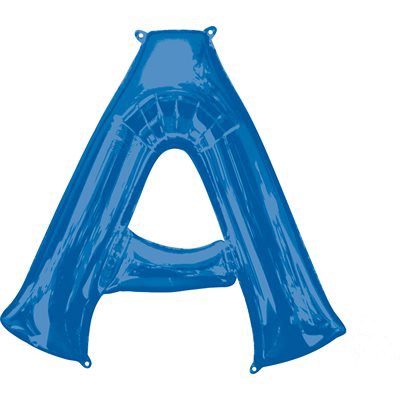 BALLON A L'HELIUM LETTRE EN BLEU