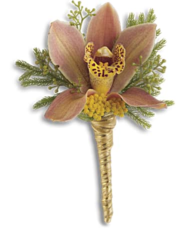BOUTONNIERE ORCHIDEE ENSOLEILLEE