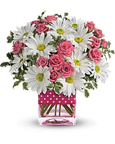 BOUQUET MIGNON ROSE ET BLANC