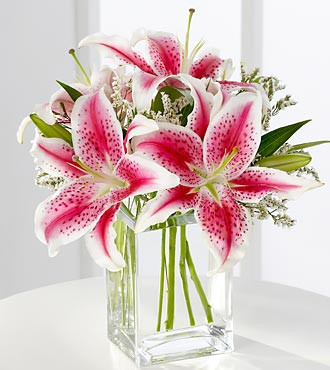 Bouquet Lys roses